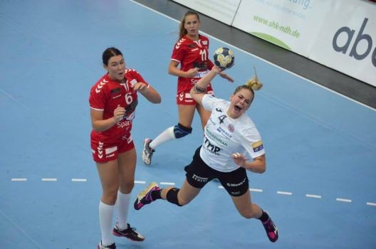 Mikaela Mässing beim Qualifikationsturnier 2017 um den Einzug in die EHF Champions League in Nordhausen. © Franziska Braun/Archiv THC