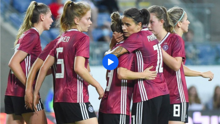 Die DFB-Frauen im Spiel gegen Israel. © Screenshot Sportschau
