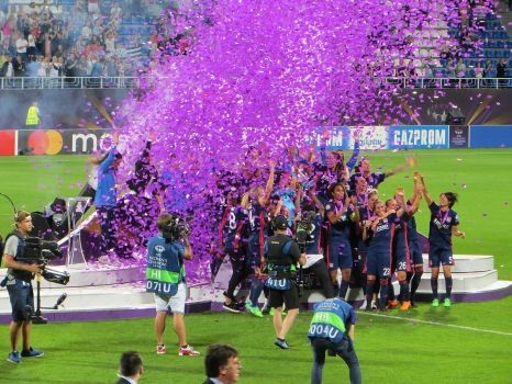 2018 holte Olympique Lyon den Titel im Finale gegen die VfL Wolfsburg Frauen. © By Visem - Own work, CC BY-SA 4.0